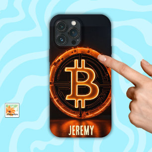 Presente de logotipo Bitmoney para criptografia de