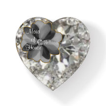 Presente de madrinha de casamento Diamond Heart Pa