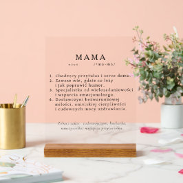 Presente de Mãe polonês - Definição MAMA