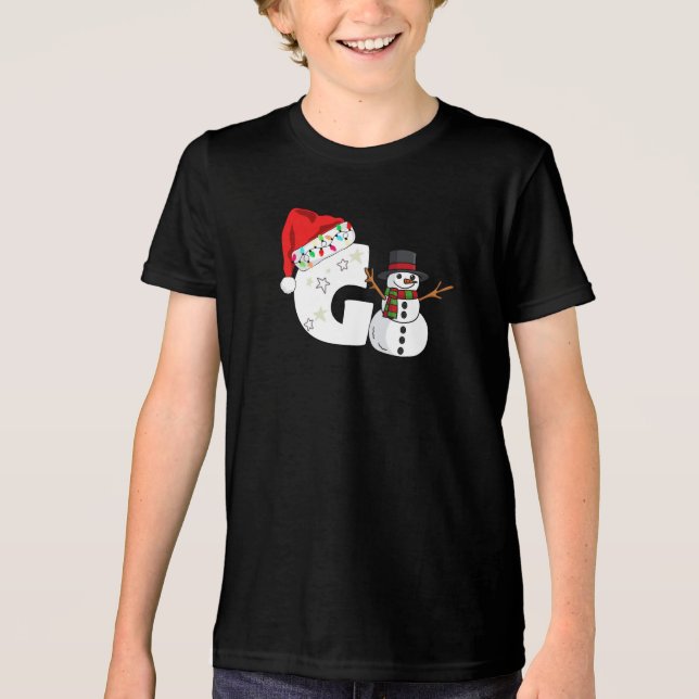 Presente de Natal com letra g branca (Frente)
