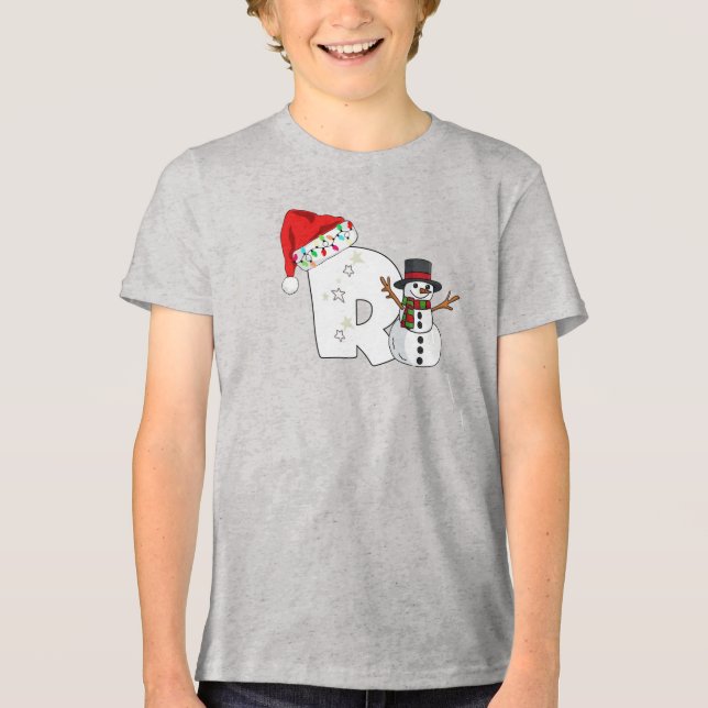 Presente de Natal com letra r branca (Frente)