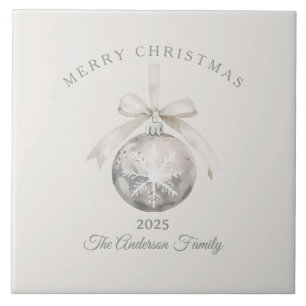 presente de Natal de ornamento rústico de creme pe