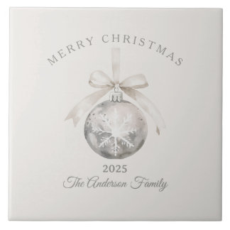 presente de Natal de ornamento rústico de creme pe