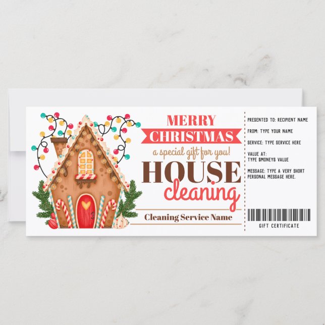 Presente de Natal do Certificado de Presente de Li (Frente)