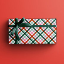 Presente de Natal Moderno Trendy Gingham