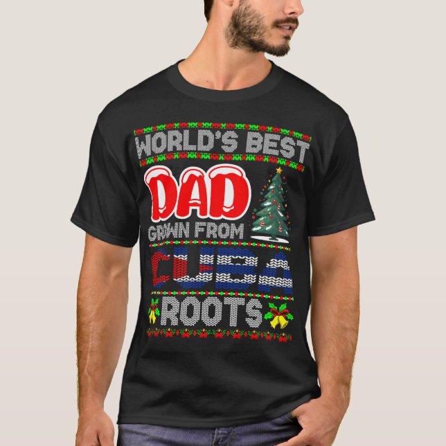 Presente De Natal Para O Pai Cuba Suéter Feio (Frente)