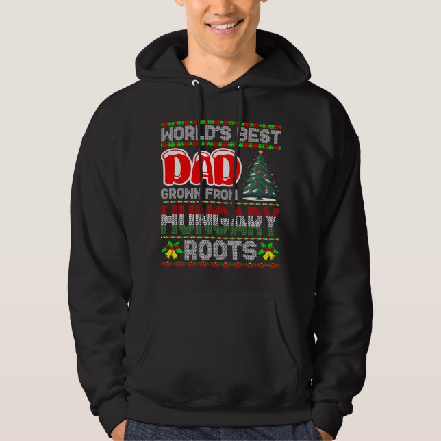 Presente de Natal para o Papai Hungria Suéter Feio (Frente)