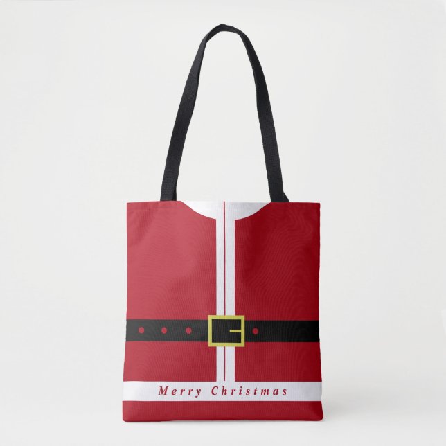 Presente de Natal Tote Bag Papai Noel Engraçado (Frente)