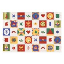 presente de padrão geométrico de Natal