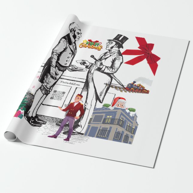 Presente 🎄 de papel de enrolamento vitoriano da idade Gild (Desenrolado)