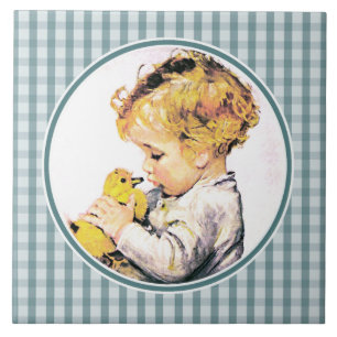 Presente de Páscoa de Bebê Antigo com Patinho