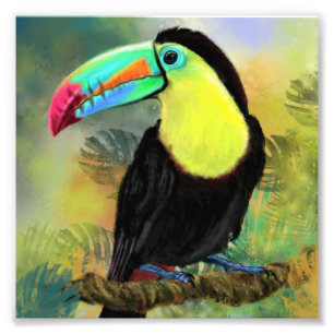 Presente de pintura de impressão de foto do pássar