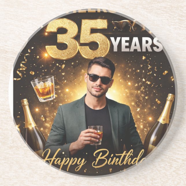 Presente de Porta-Copos de Bebida de Aniversário c (Frente)