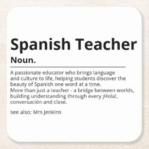 Presente de Porta-Copos de Professor de Espanhol