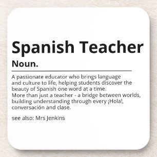 Presente de Porta copos de Professores Espanhol
