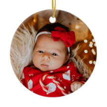 Presente de Primeiro Natal do Bebê Enfeite Festivo