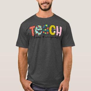 Presente de professor ensina amor inspira camiseta