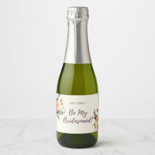 Presente de Proposta de Bridesmaid Floral Rústica
