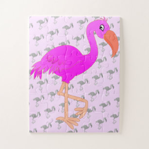 Presente de Quebra-cabeça Flamingo Rosa