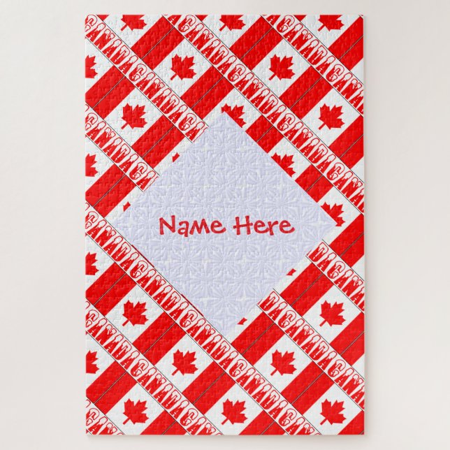 Presente de Quebra-Cabeça Personalizado da Bandeir (Vertical)