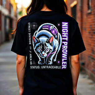 Presente de Roupas de Rua de Gato Cyberpunk para J