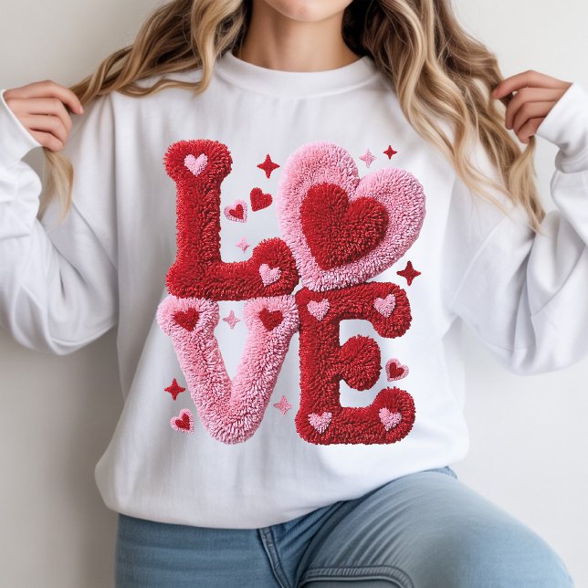 Presente de Suéter de Dia dos Namorados Tricô Croc (Coquette Valentine Sweatshirt Gift for Girlfriend, Valentine Love Sweatshirt Cozy Gift for Friends)