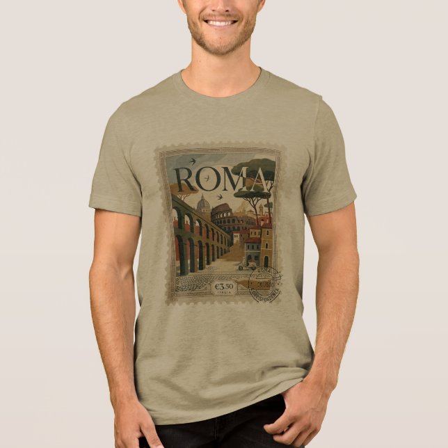 Presente de Viagem Roma Passeggiata Stamp Art | It (Frente)