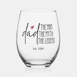 Presente de vidro legendário do Pai com Conjunto d