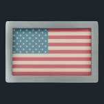 Presente de Vintage American Flag Belt<br><div class="desc">Uma bandeira americana do estilo vintage enfeita esta fivela de cinto. O design é da arte original.</div>