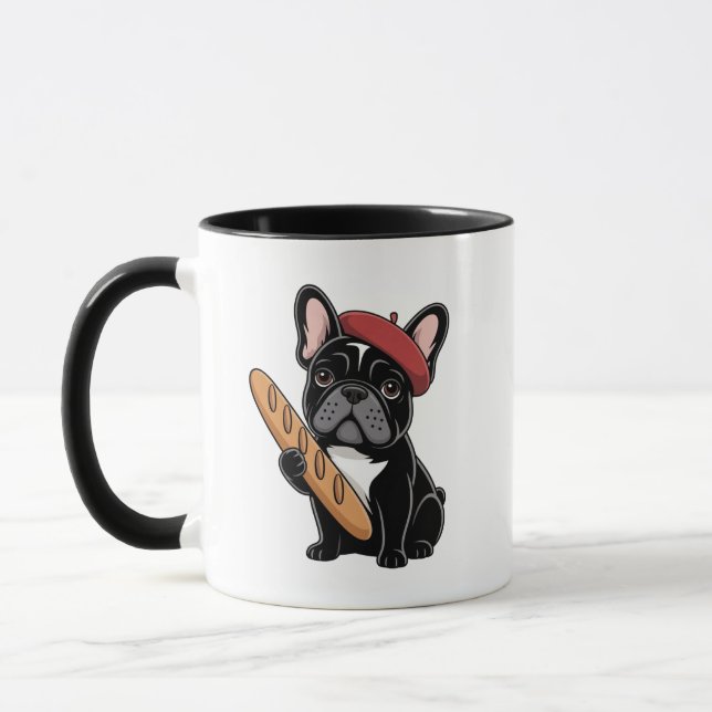 Presente de xícara de café engraçado Kawaii French (Esquerda)