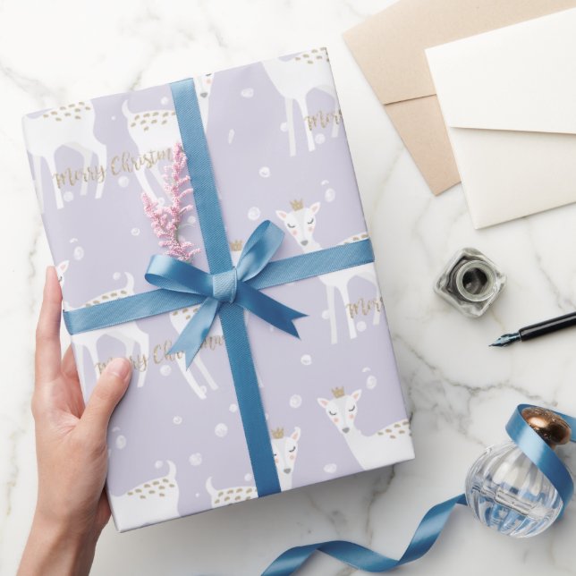 Presente Deer Pattern - Papel de embalagem de Natal bonito (Presentear)