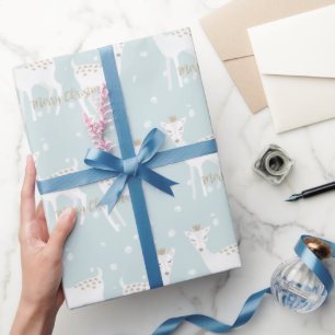 Presente Deer Pattern - Papel de embalagem de Natal bonito