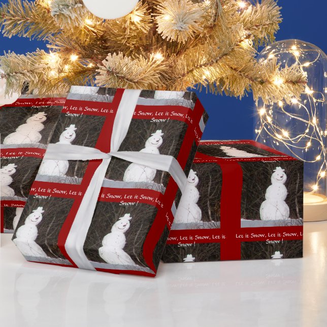 Presente Deixe-o nevar o papel de enrolar do inverno (Feriados)