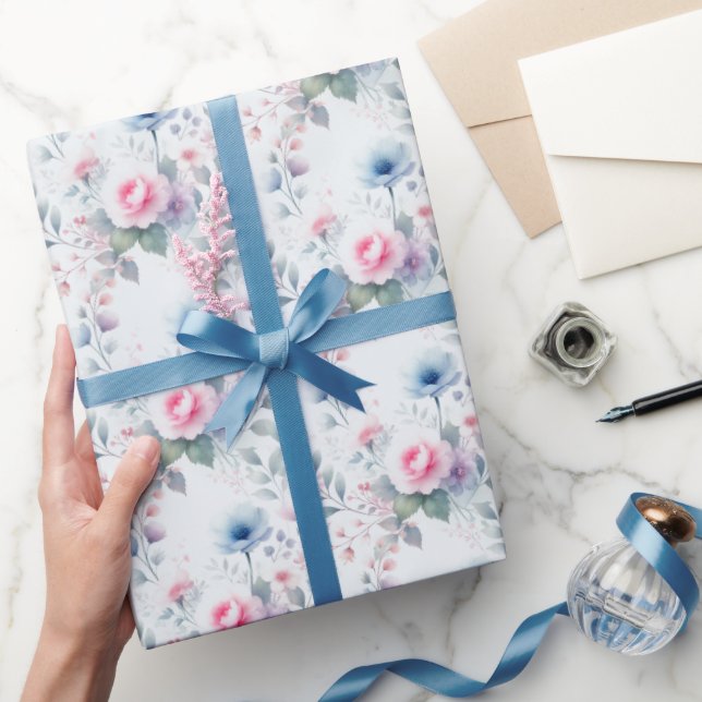 Presente Delícia de Páscoa Floral Pastel | Papel de moldage (Presentear)