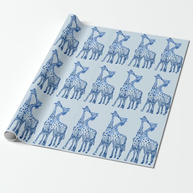Presente Desenho De Girafas De Papel (Desenrolado)