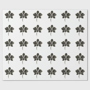 Presente Desenho de Linha Orquídea - Papel de Enrolamento F