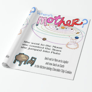 Presente Dia de as mães feliz de papel de enrolamento brilh