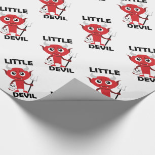 Presente Diabo pequeno - papel de envolvimento lustroso,