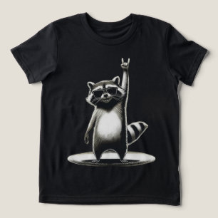 Presente Divertido de Animal Raccoon Rock Star L