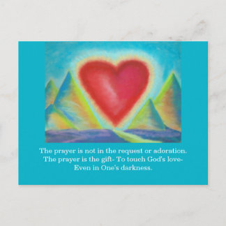 Presente do cartão postal de oração