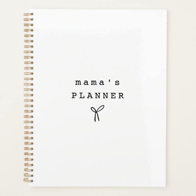 Presente do Dia das Mães: Planejador da Mamãe Mini (Frente)