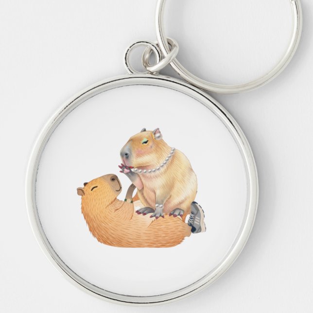 Presente do dia dos namorados capivara chaveiro (Frente)