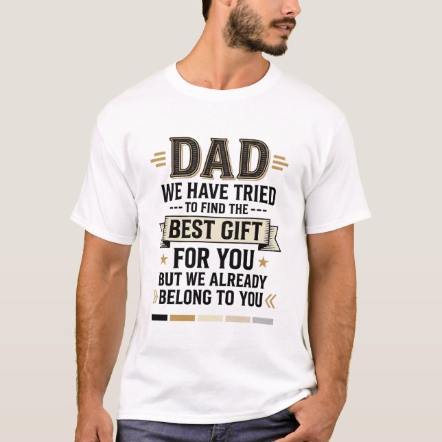 Presente do Papai Pertence a Você Camiseta Vintage (Frente)