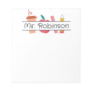 Presente do professor, Bloco de notas personalizáv