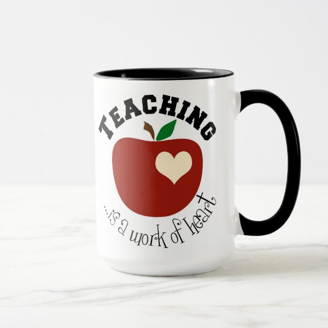 Presente do professor, caneca preta de 15 oz (Direita)