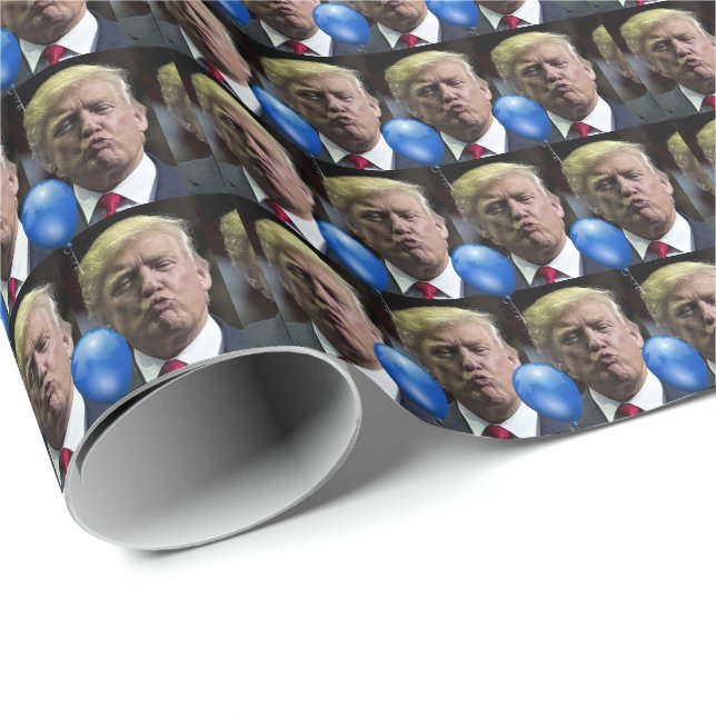 PRESENTE DONALD TRUMP BEIJA PAPEL DE ENVOLVIMENTO DE ANIVER (Ponta do rolo)