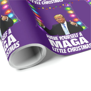Presente DONALD TRUMP MAGA PEQUENO PAPEL DE VARRASTO DE Nat