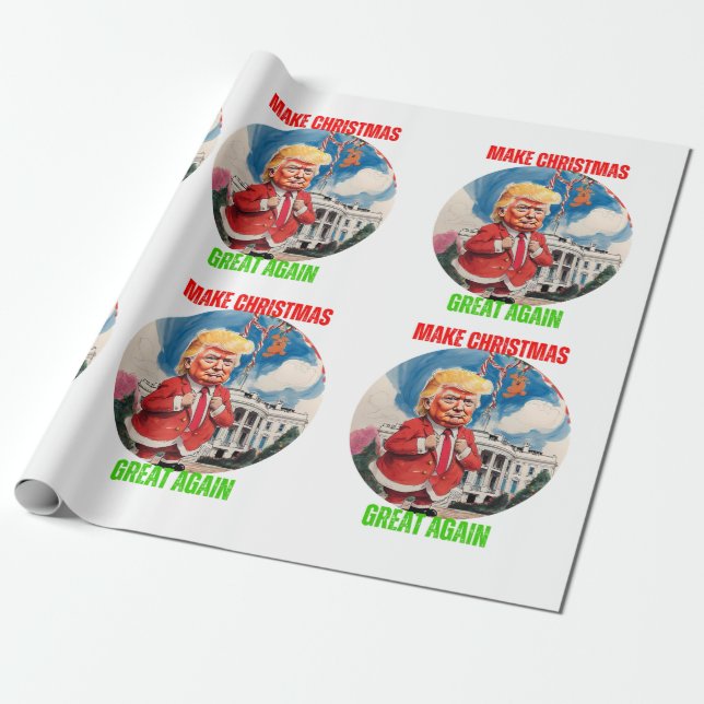 PRESENTE DONALD TRUMP - PAPEL DE EMBALAGEM (Desenrolado)