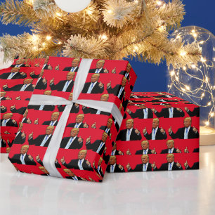 PRESENTE DONALD TRUMP PASSA O PAPEL DE EMBALAGEM DE NATAL