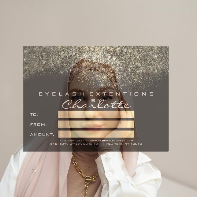 Presente Dourado de Certificado Branco Preto de Br (Gold Confetti Glitter Black White Certificate Gift)